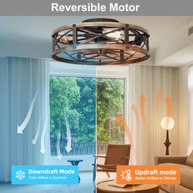 SHLUCE reversible blades enable seasonal airflow and energy efficiency.