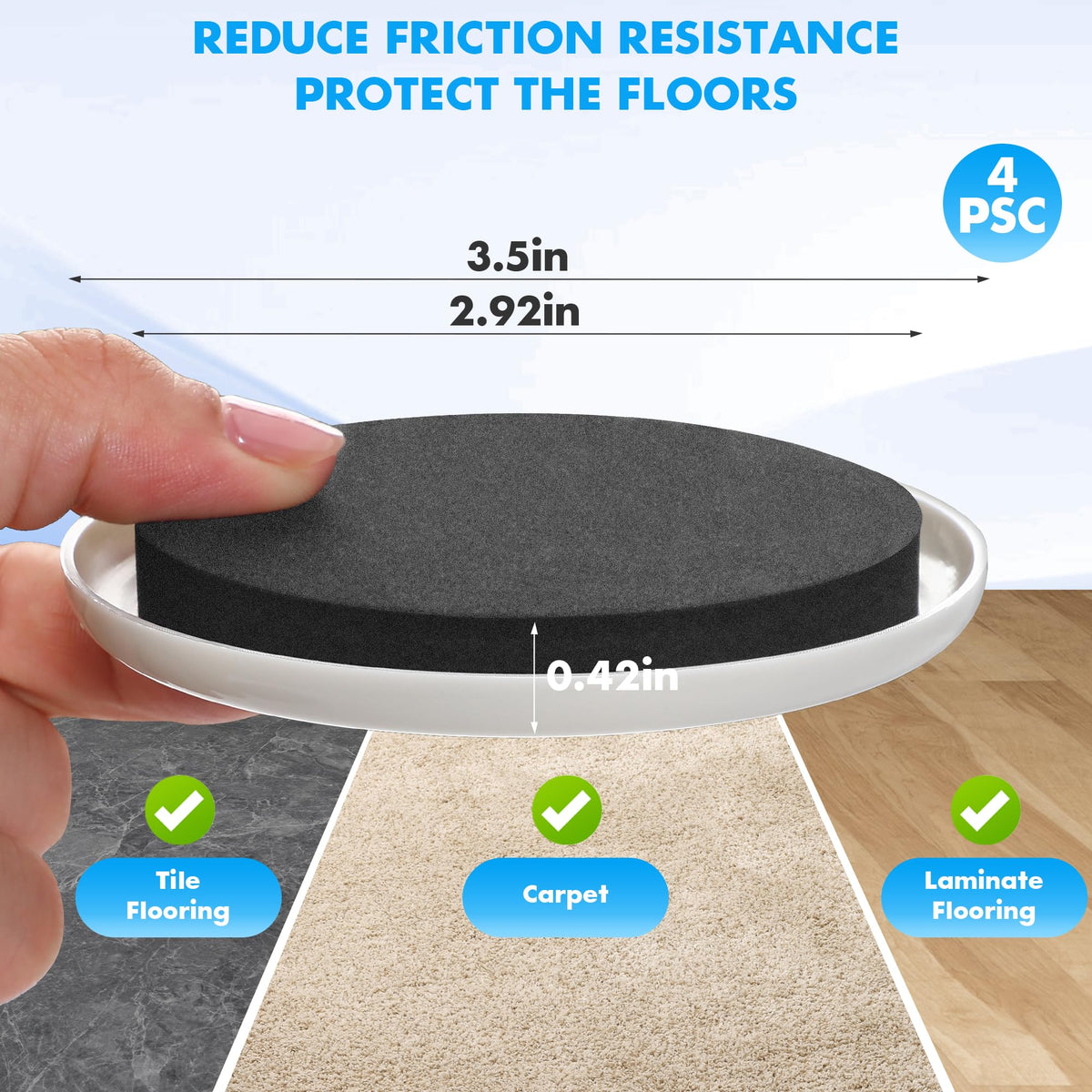 Shnbxtnd appliance relocation with sliders to prevent floor marks