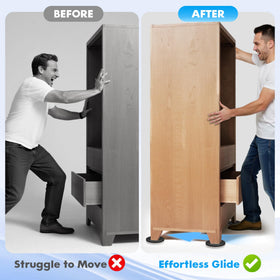 Shnbxtnd slider on hardwood floor protects finish while you reposition furniture.