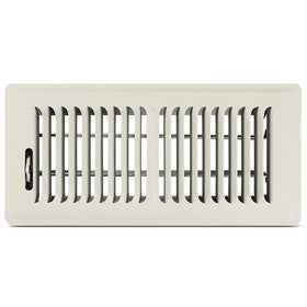 Shoemaker 4x10 floor register in khaki with heavy-duty steel for durability