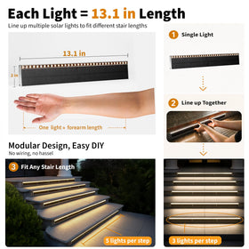 SHONELIGHTING solar step light with aluminum body for durable outdoor use.