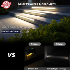 SHONELIGHTING solar step light showing IP67 waterproof protection for harsh weather.