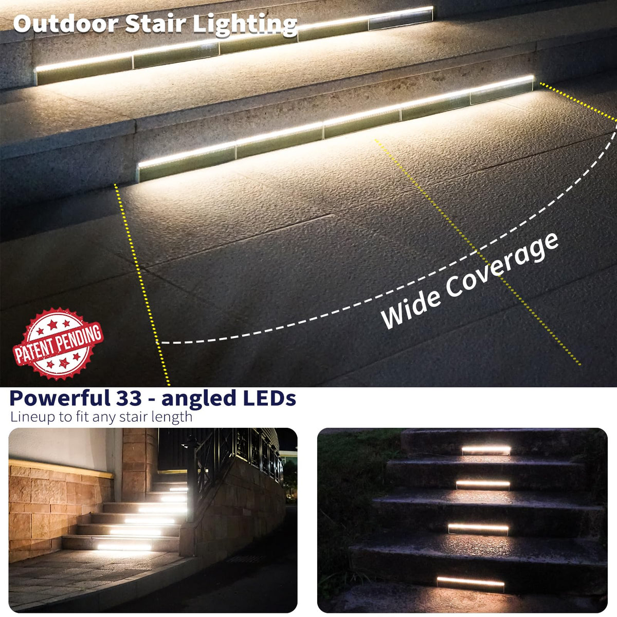 SHONELIGHTING warm white glow enhances curb appeal and outdoor pathways.