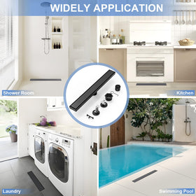 ShootWin V-shaped slope drainage design guides water to the outlet efficiently.