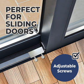 Shop Square accommodates AC window units for secure, adjustable installation.
