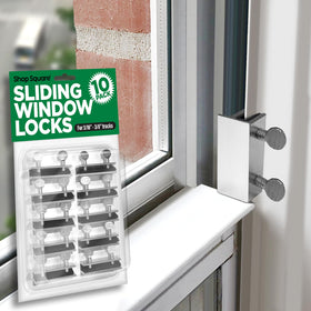 Shop Square window locks 10-pack securely fit sliding tracks for quick, tool-free installation.
