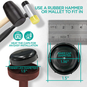 Close-up of Shop Square feet cap showing UV-safe plastic and durable fit.