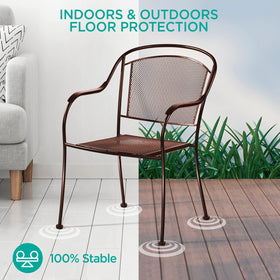 Shop Square feet cap on outdoor furniture protects floors from scratches.