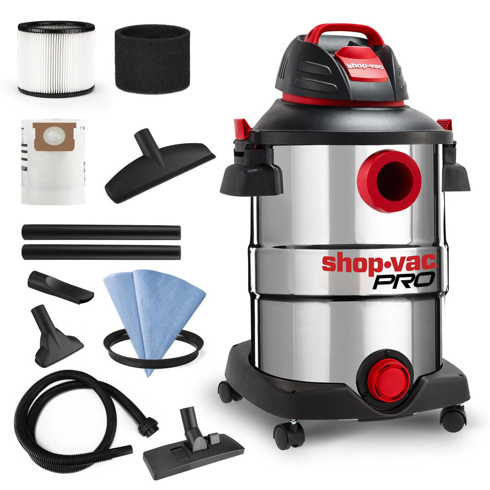 Shop-Vac 12-gallon stainless steel tank for rugged cleanup