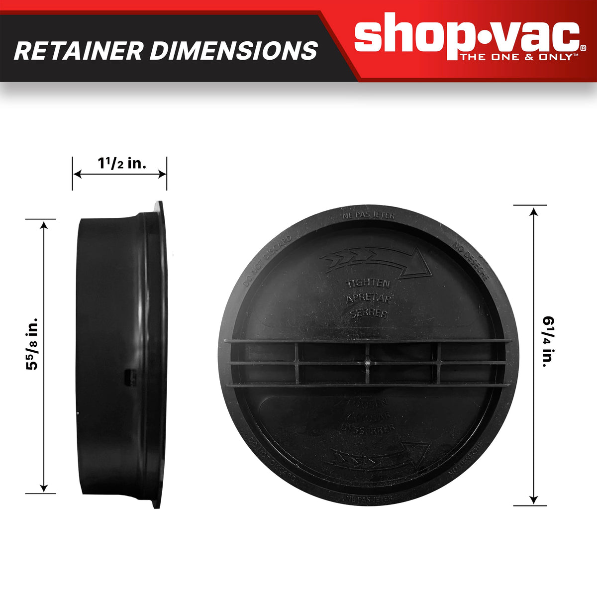 Shop-Vac durable reusable filter is easy to clean and sun-dry for reuse.