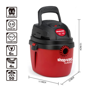 Shop-Vac 2030100 hose and attachments ready for quick cleanup