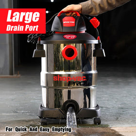 Shop-Vac 3-in-1 function for versatile wet, dry suction and blowing