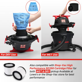 Shop-Vac 5430112 onboard accessory storage keeps tools organized