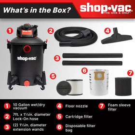 Shop-Vac 5761011 extension wands extend cleaning into tight spots.