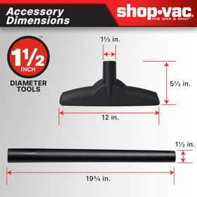 Shop-Vac 5761011 onboard storage keeps accessories organized.