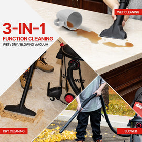 Shop-Vac 5761311 on-board storage keeps hoses organized