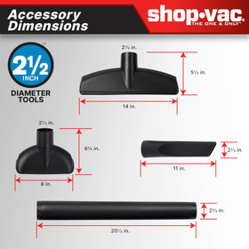 Shop-Vac 5801611 lock-on hose provides extended reach for cleanup.