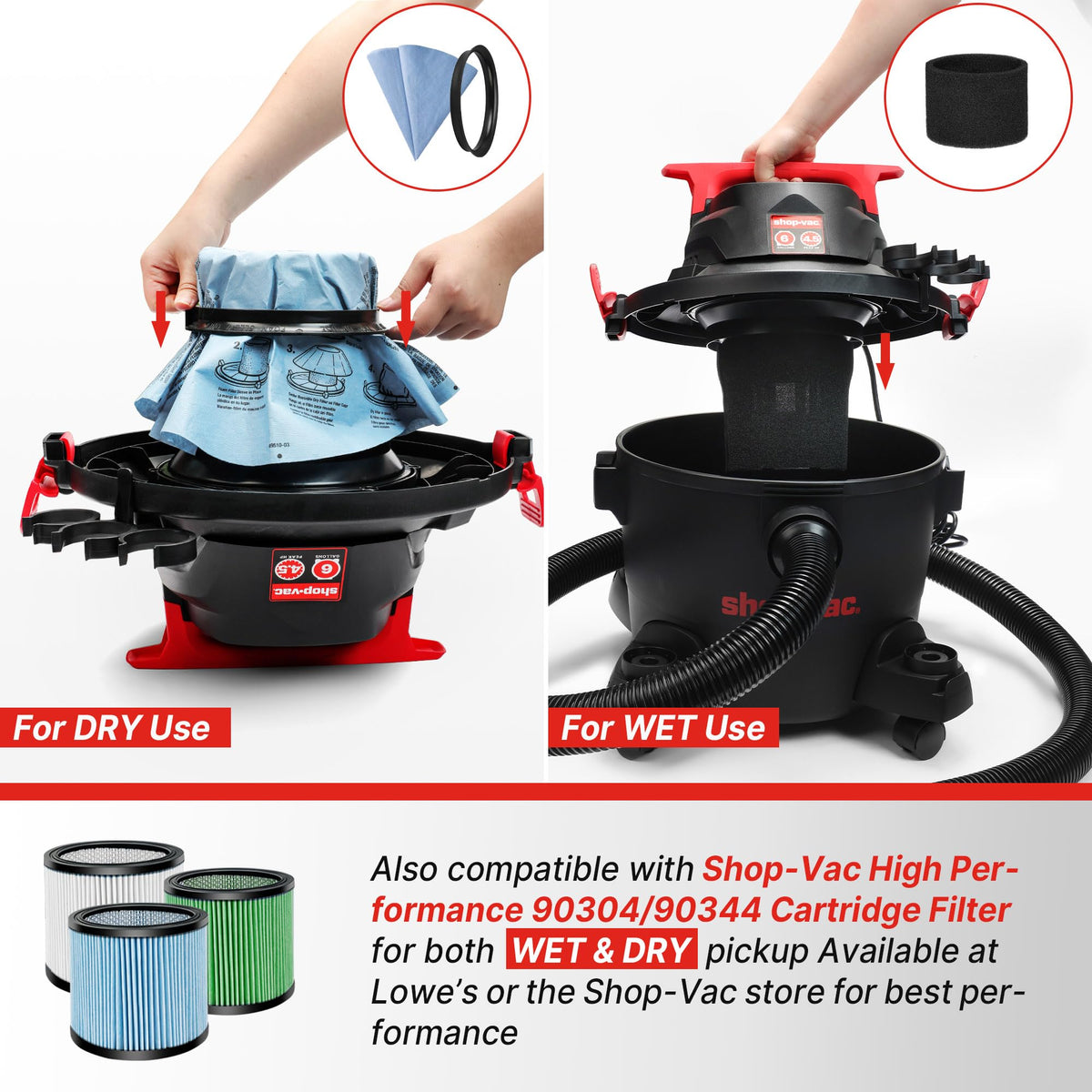 Shop-Vac included accessory kit covers most cleaning tasks