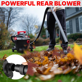 Shop-Vac blower function clears outdoor debris effectively