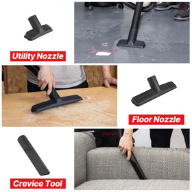 Shop-Vac integrated tool holder keeps accessories organized