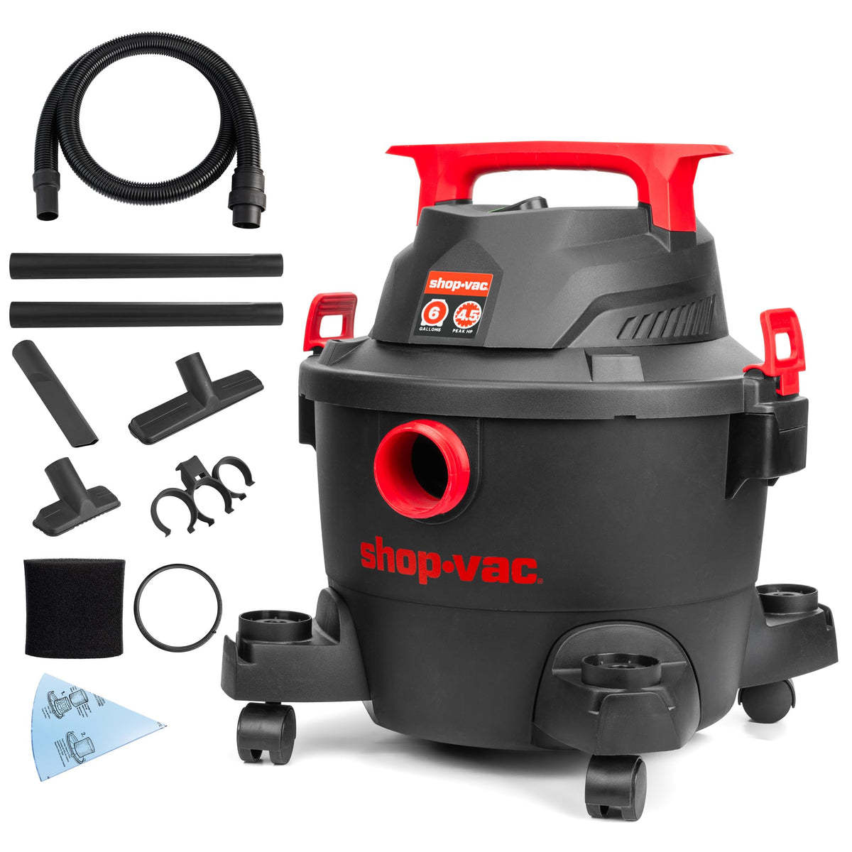 Shop-Vac 6-gallon vacuum shows strong suction for tough messes