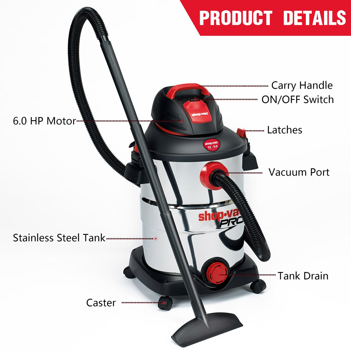 Shop-Vac 7 ft shop hose and attachments for reach