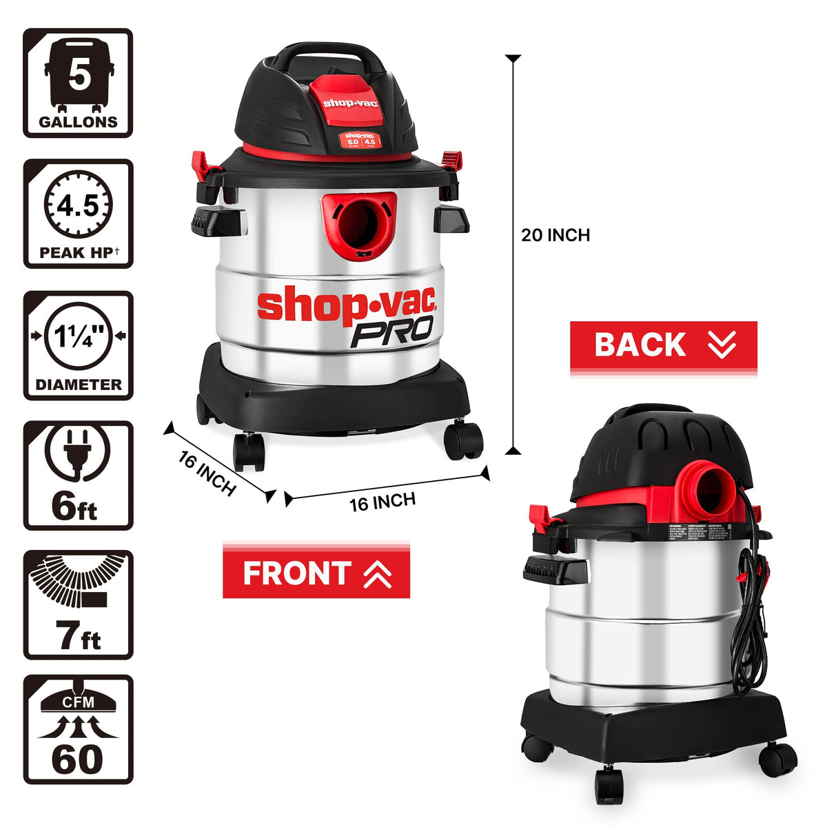 Shop-Vac 7 ft hose and accessories kit for versatile cleaning