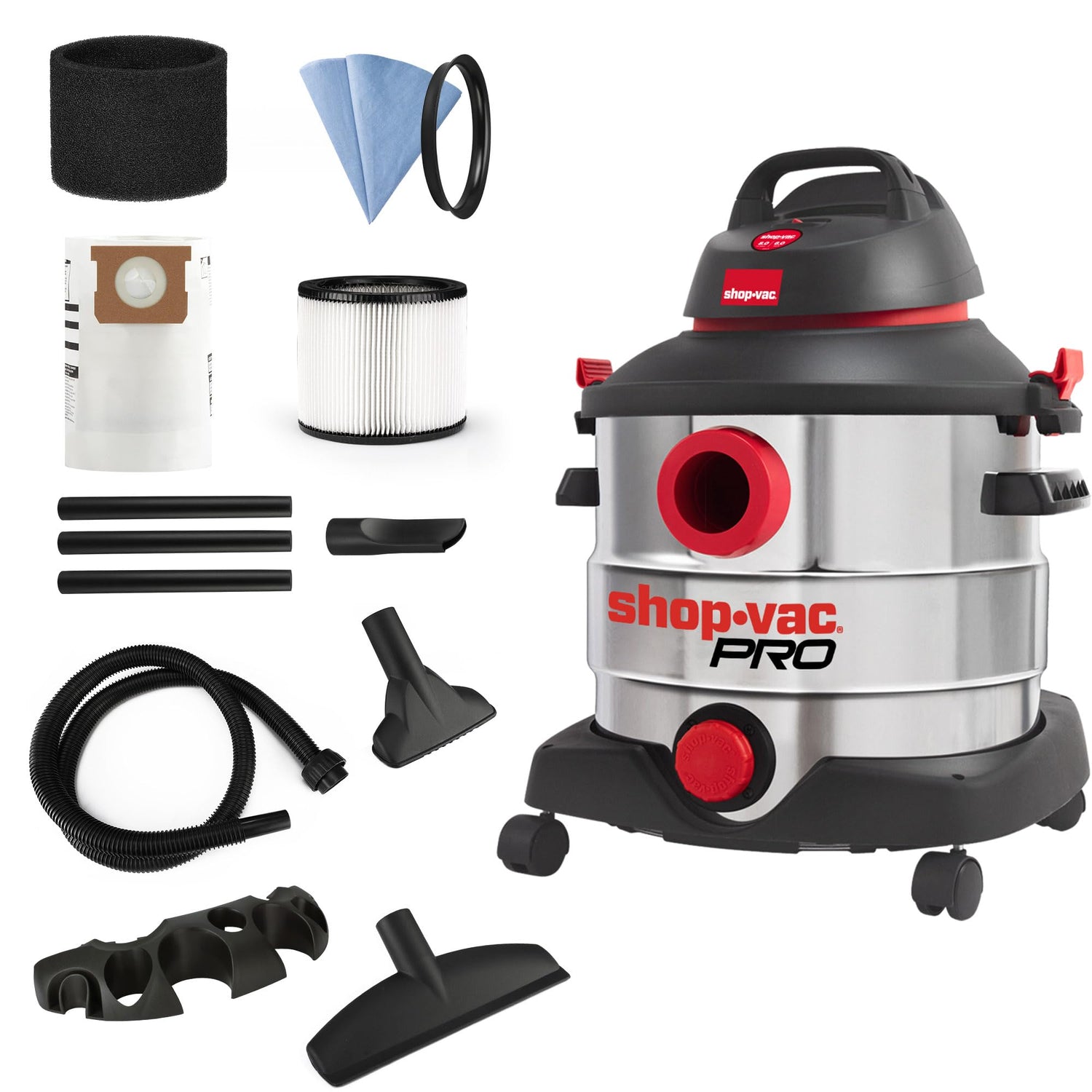 Shop-Vac 8 gallon unit with 6.0 peak HP for wet and dry cleanup
