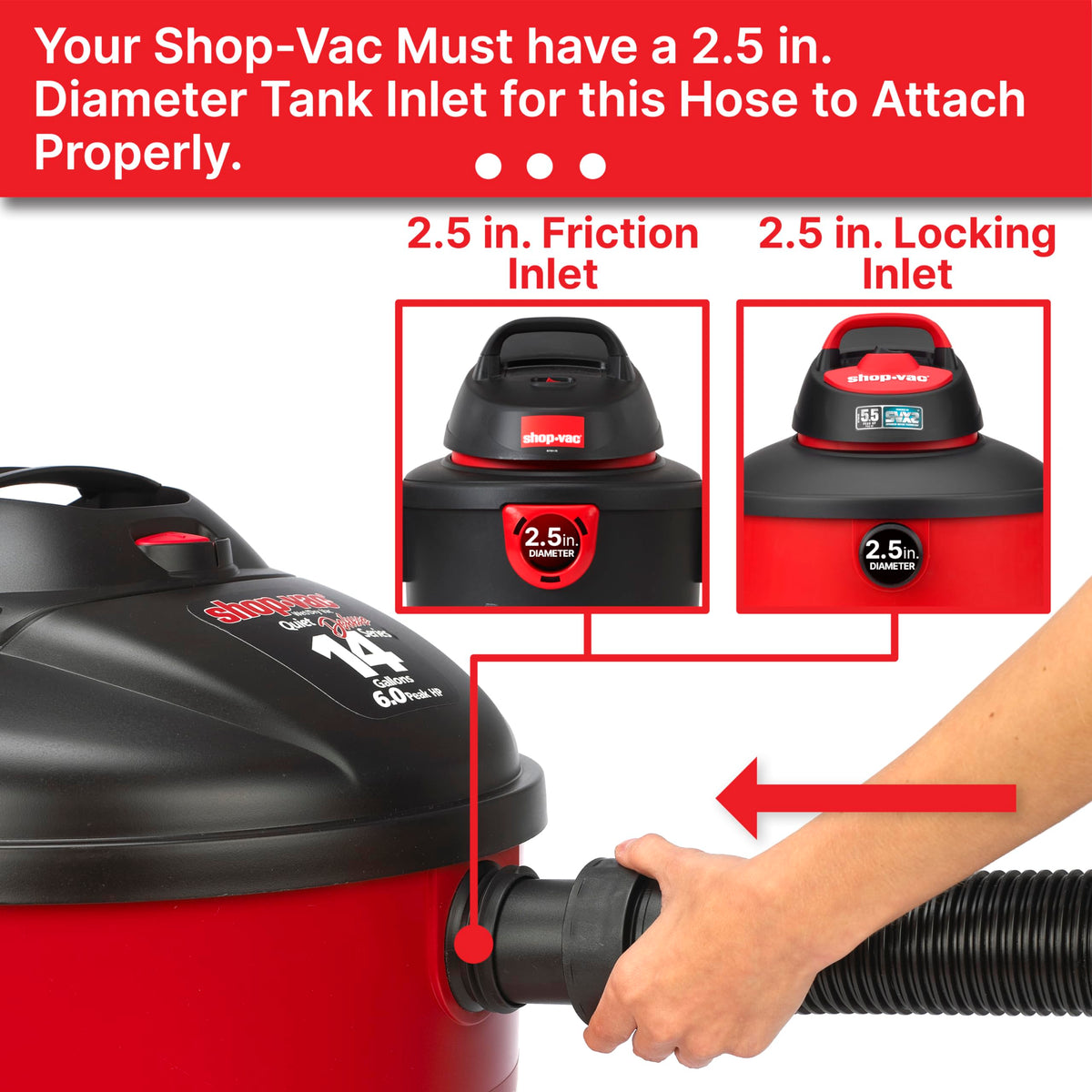 Ideal for wet and dry cleanup in home, workshop, and commercial spaces