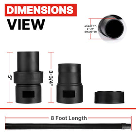 Shop-Vac 9050333 fits friction, lock-on, and removable inlets for versatility