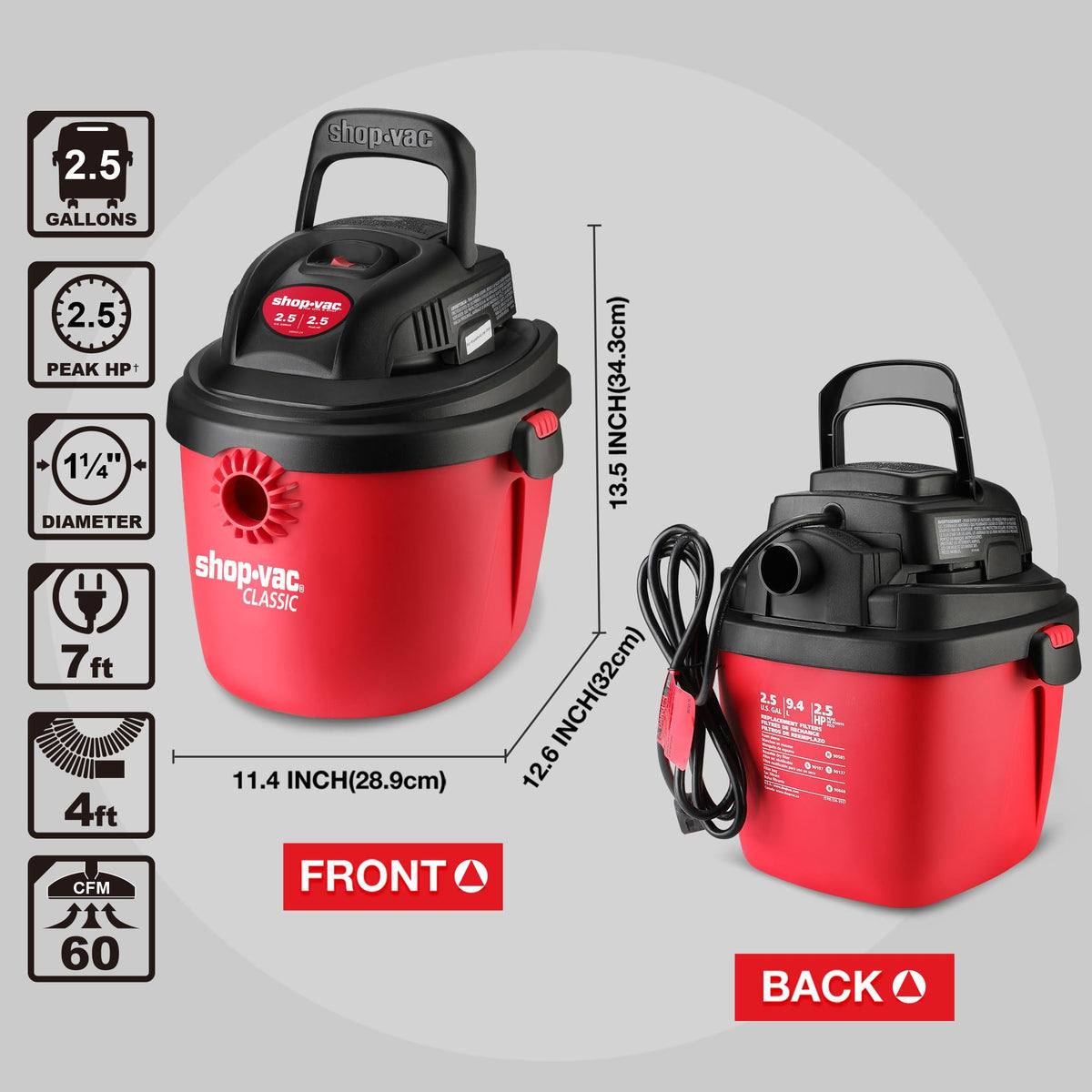 Shop-Vac 2036000 attachments set enables versatile cleaning tasks.