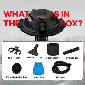 Shop-Vac blower port enables quick outdoor debris removal