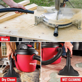 Shop-Vac 2036000 for dry and wet use on spills and debris.