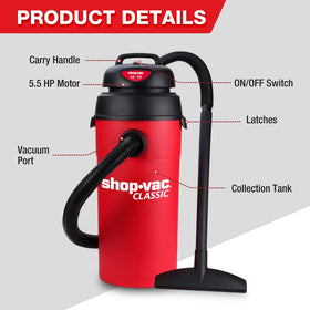 Shop-Vac gulper nozzle handles liquid messes safely and efficiently.