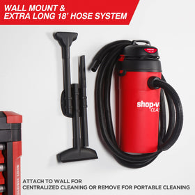 Shop-Vac 7ft hose reaches tight spots with flexibility.