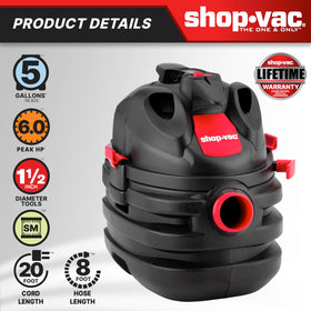 Shop-Vac 8-foot Lock-On hose extends reach for hard-to-reach spills