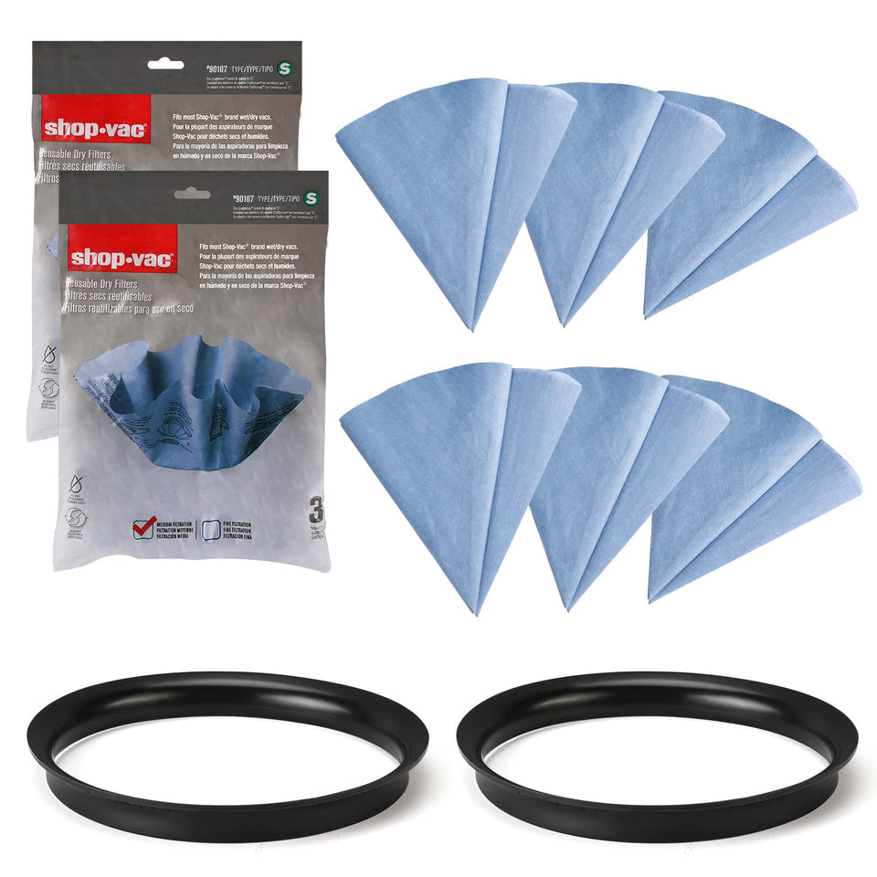 Shop-Vac paper disc filter 6-pack ready for dry debris filtration