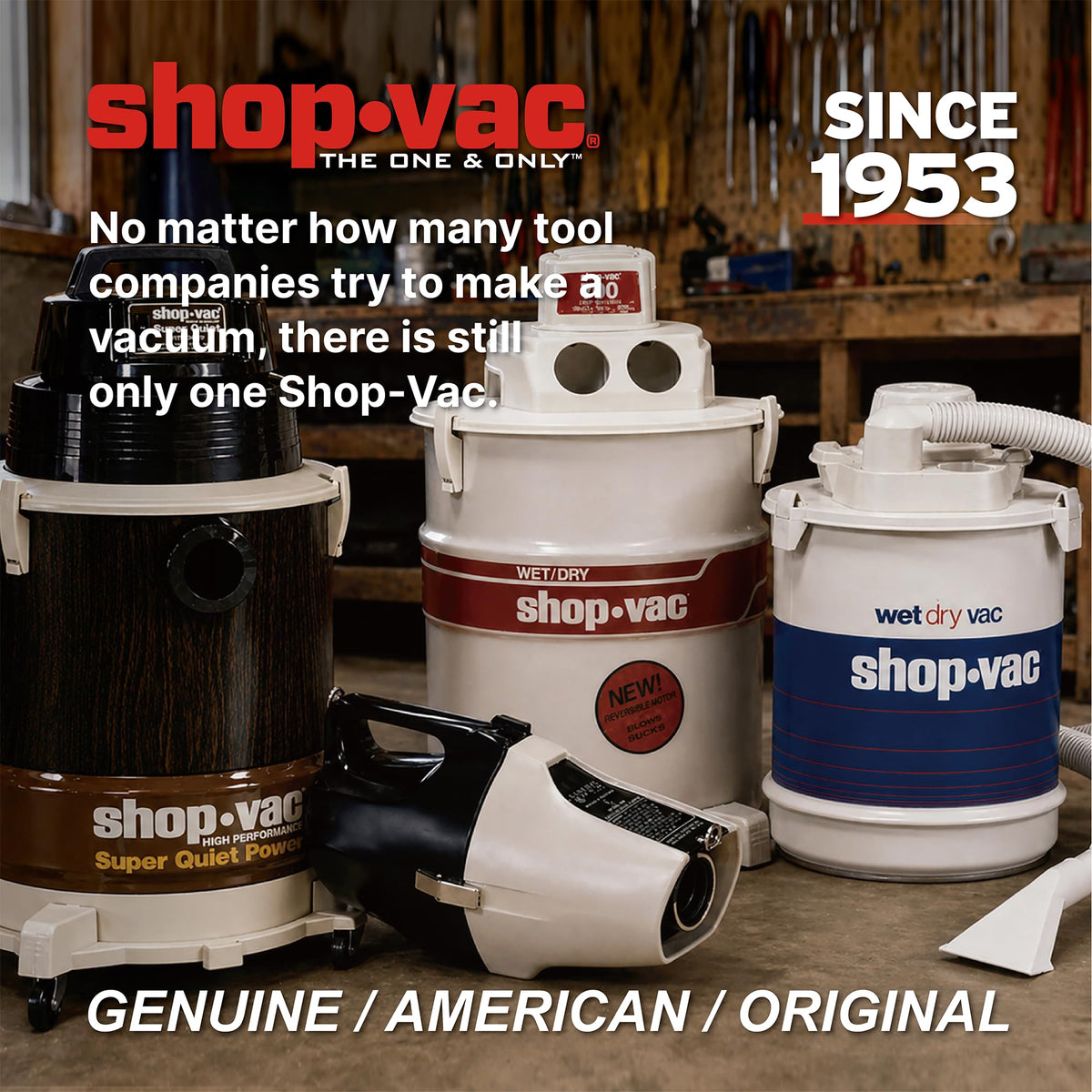 Shop-Vac 2036000 portable handle aids lifting and transport.