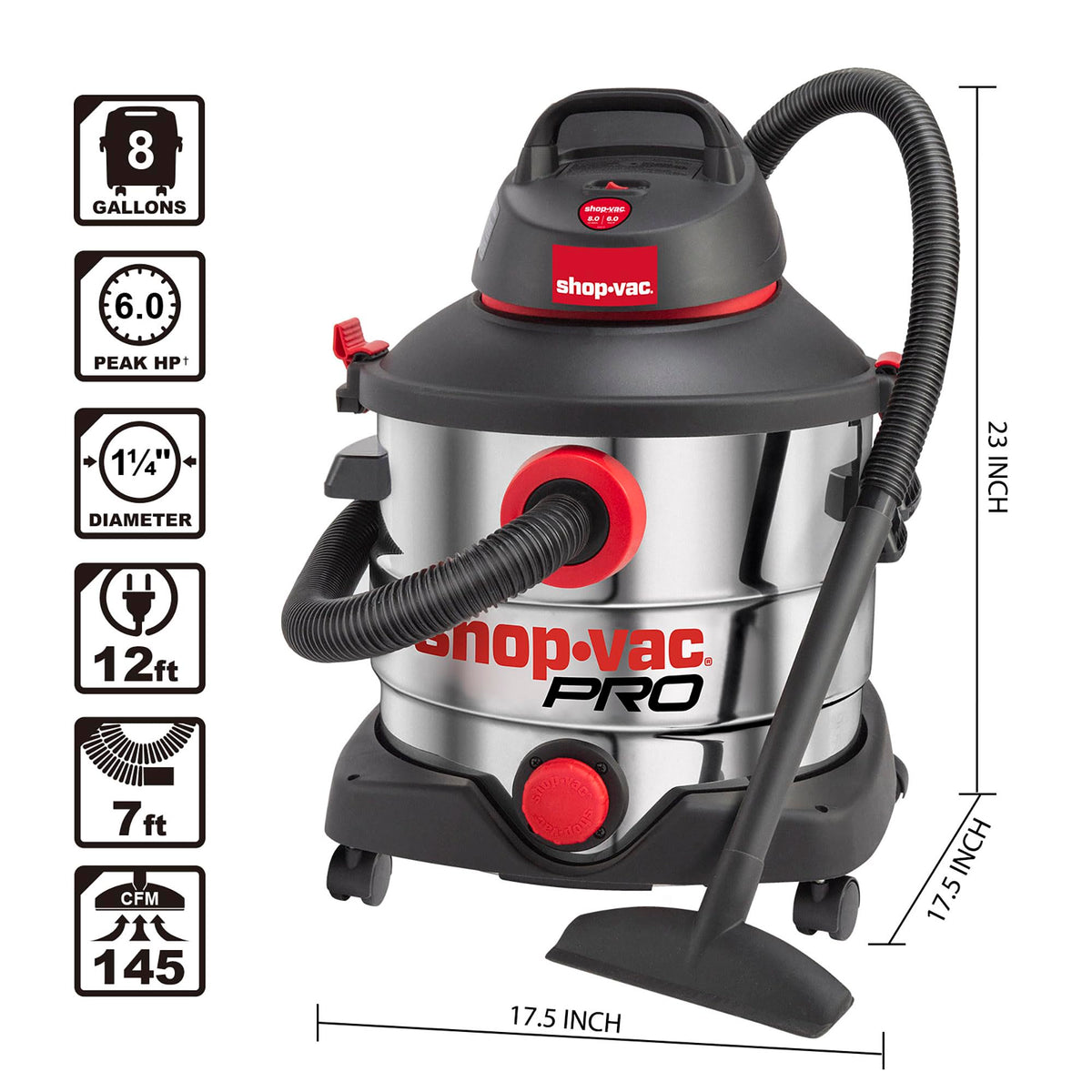 Shop-Vac built-in drain for quick liquid disposal