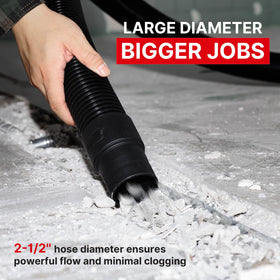 Shop-Vac hose EVA material offers durability and flexibility for tough cleanups.