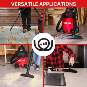Shop-Vac hose flexible bend helps reach tight spaces without kinking.