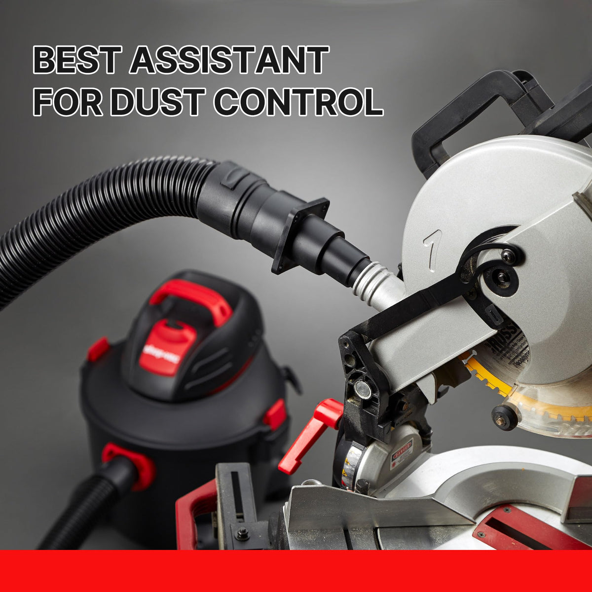 Shop-Vac universal tool adapter stepped design enables 1 to 2-1/2 inch connections.