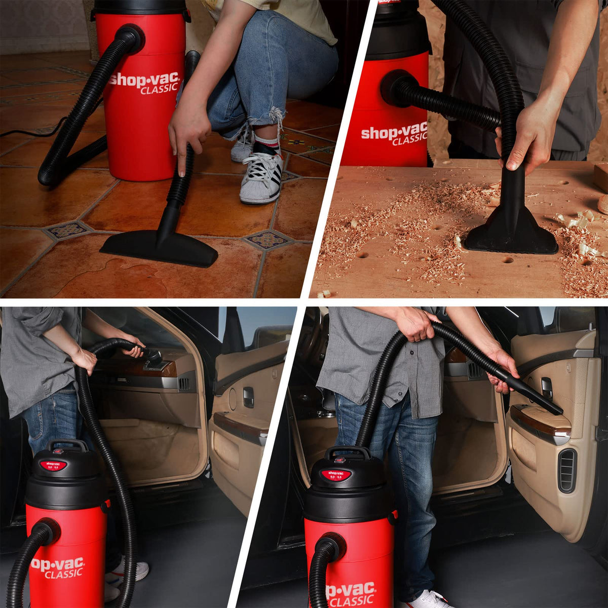 Shop-Vac wall mount blanket keeps the vacuum ready and protected.