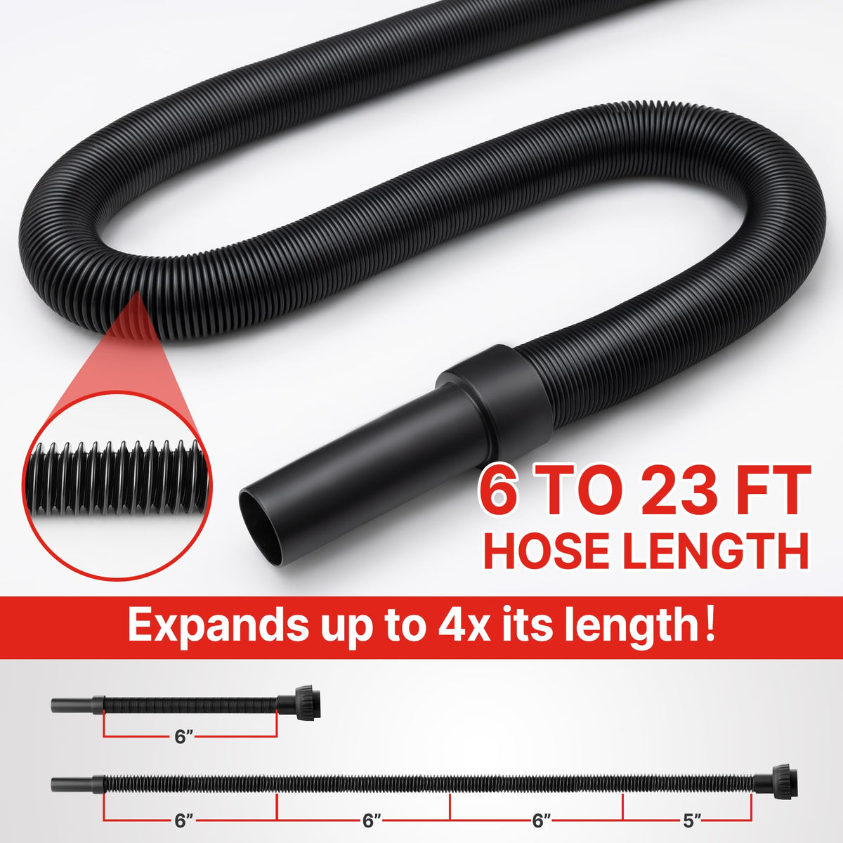 Shop-Vac wet/dry nozzle handles dry debris and spills with ease.