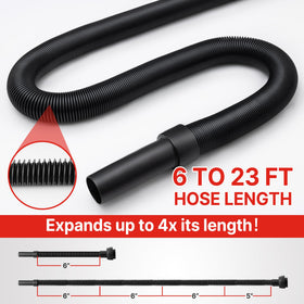 Shop-Vac wet/dry nozzle handles dry debris and spills with ease.
