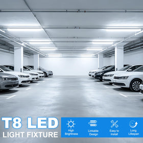 ShopLED 4ft light delivers 6000K cool white output for crisp visibility.