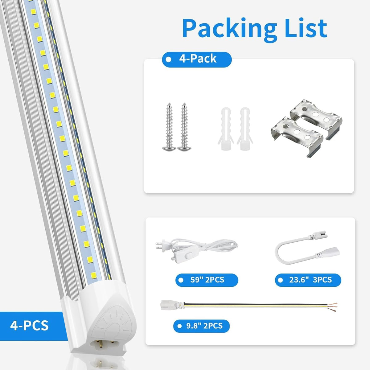 ShopLED 4ft LED shop light suited to garages, basements, warehouses, and stores.