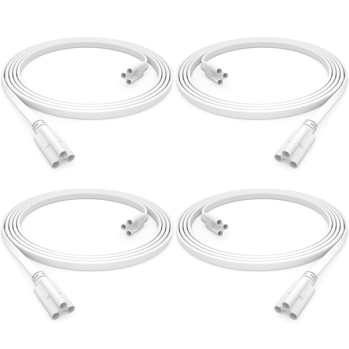 ShopLED 4-pack 6ft linkable cable connects T5/T8 LED tubes for seamless fixtures.