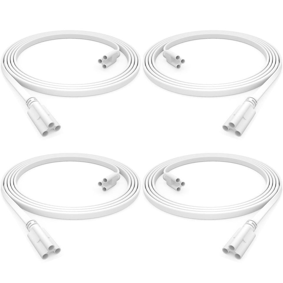 ShopLED 4-pack 6ft linkable cable connects T5/T8 LED tubes for seamless fixtures.