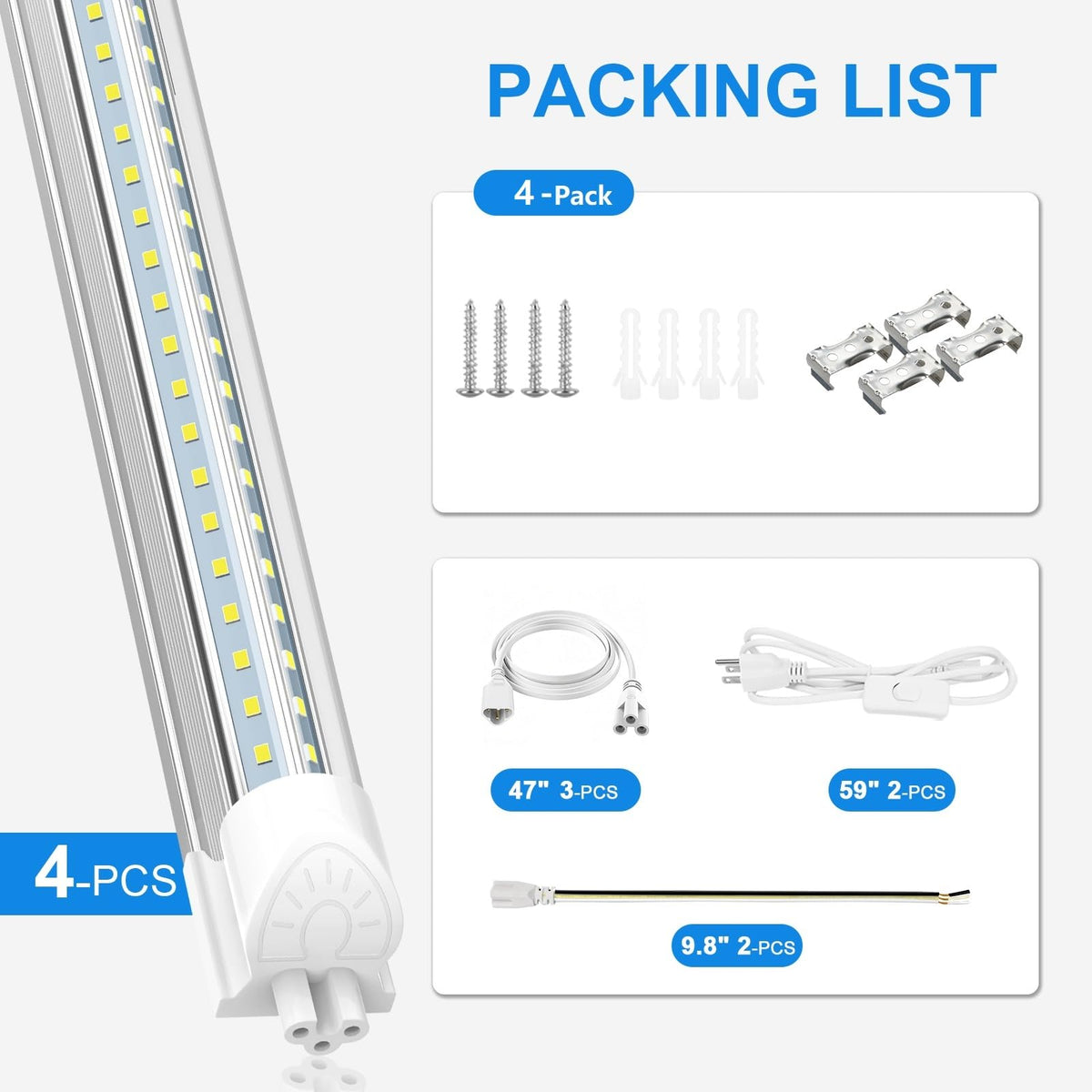 ShopLED 8000LM daylight output delivers bright visibility.